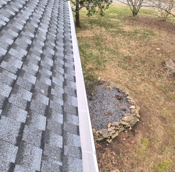 Gutter guard installation preventing leaf clogs